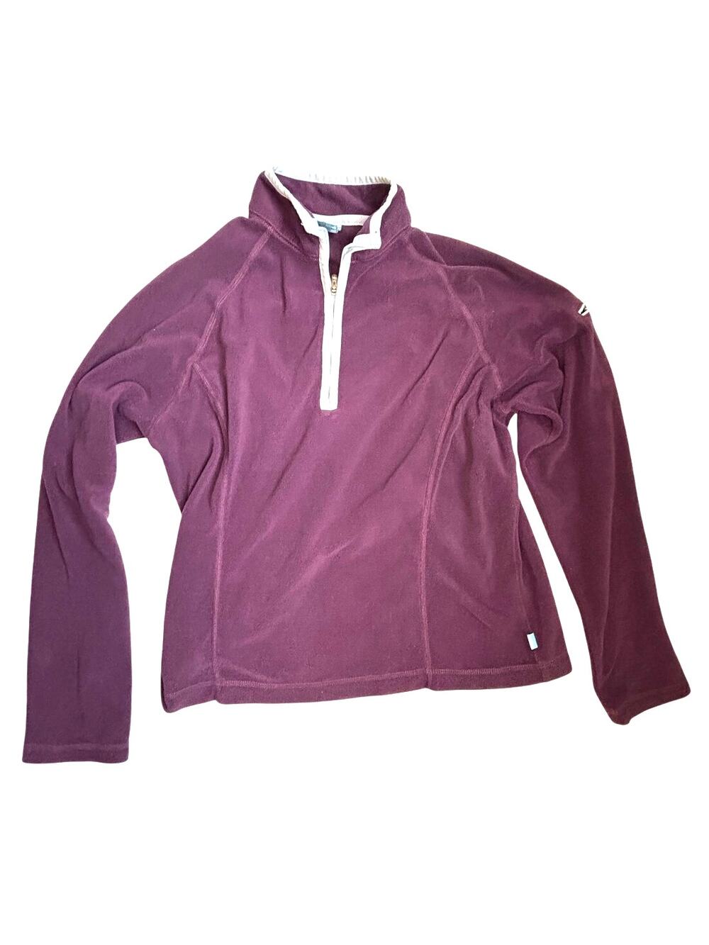 L.L. Bean Women’s Purple Half Zip Fleece Pullover | Cozy Winter Layer Top Small